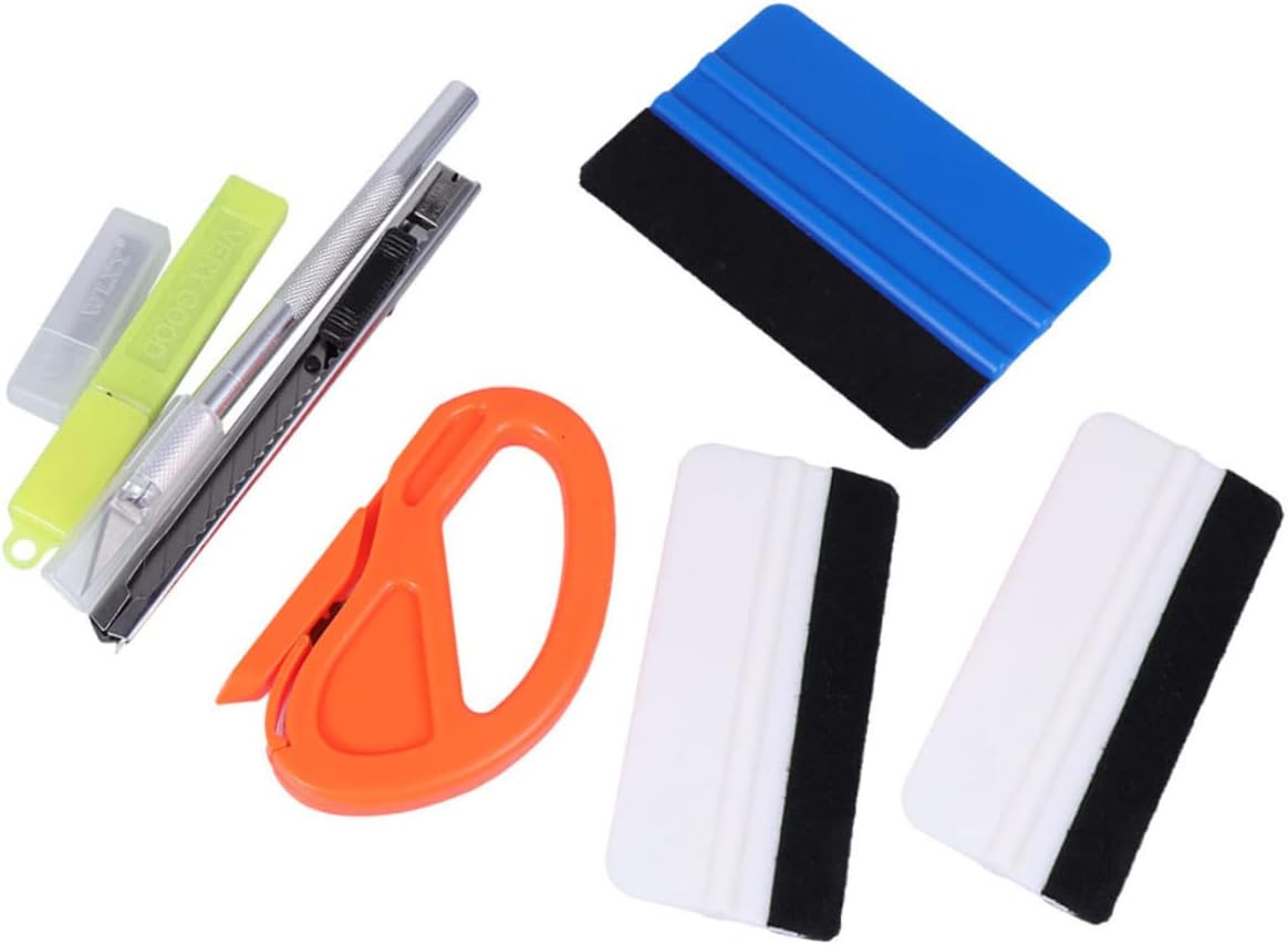 2Sets Professional Auto Window Tint Tool Squeegee Cutter Wrapping Scraper for Car Pasting Film Application Portable Convenient Window Sticker Installation
