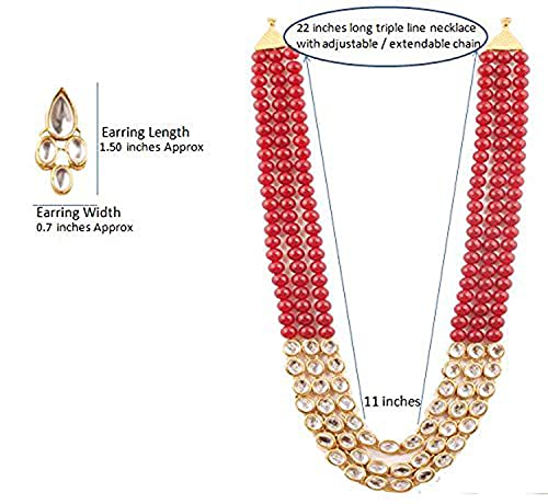 Image of Touchstone Indian Colorful Delicate Desire Traditional Exclusive Designer Jewellery Pendant Sets for Women