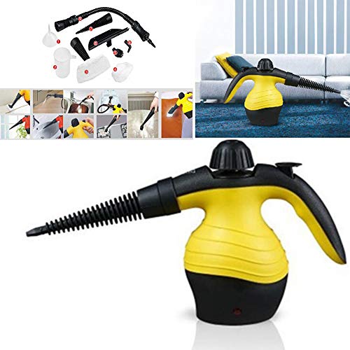 Multifunktions-Wassertank für Dampfreiniger mit 9 Zubehörteilen, manueller Dampfreiniger (300 ml) zum Entfernen von Flecken, Teppichen, Vorhängen