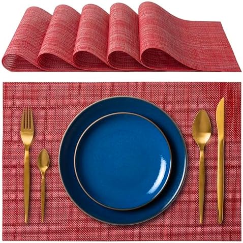 Matches21 Lot De 8 Sets De Table élégants Lavables Motif Cuir