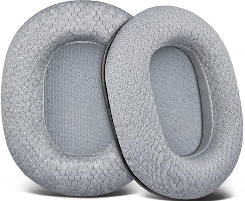 Image of SOULWIT Earpads Replacement for Audio Technica ATH M50X M50XBT M50RD M40X M30X M20X MSR7 SX1 Monitor Headphones, Ear Pads Cushions with Durable Mesh Fabric, High-Density Foam - Grey