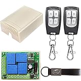 Modo de trabajo ajustable: momentáneo, alternar. Todos los kits de interruptores de control remoto admiten una frecuencia de 433 mhz. El código de aprendizaje tiene un alto nivel de seguridad debido a su baja tasa repetitiva y al modo de reaprendizaje, además el receptor puede agregar hasta 25 controles remotos.