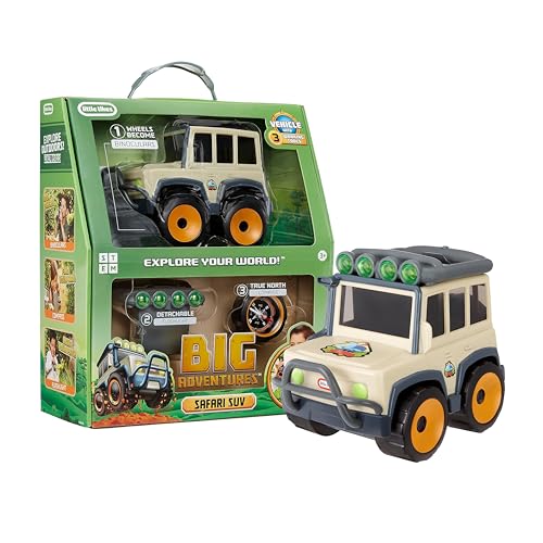 Little Tikes Joeut Big Adventures SUV Safari STEM - Comprend un véhicule, des jumelles, une lampe de poche et une boussole - Un cadeau formidable pour les...