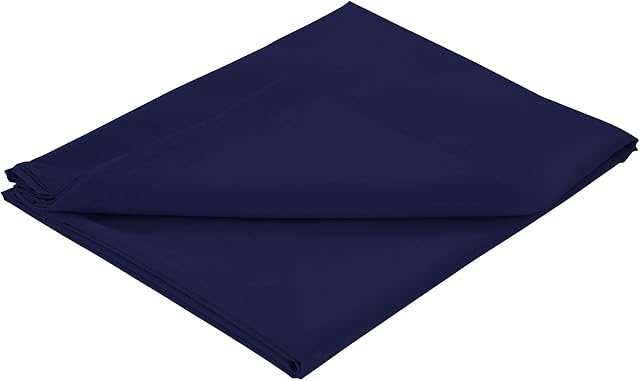 Olivia Rocco Flat Sheets, Easy Care Polycotton Full Bed Sheet, King Navy