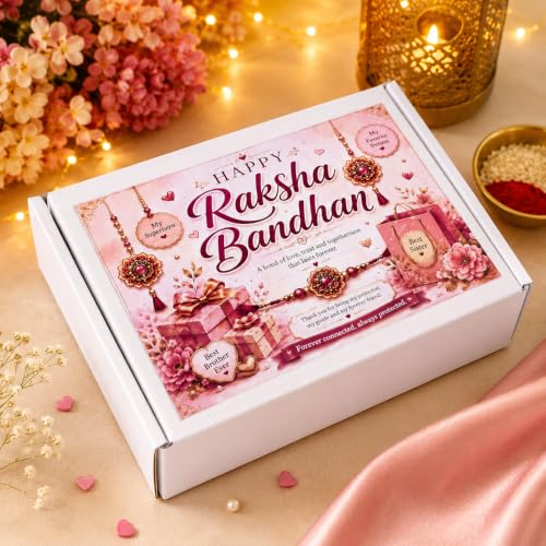 Image of Raksha Bandhan Gift Hamper for Sister with Name, 11 Items