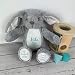 mamir home Geburtsgeschenk Baby Jungen & Mädchen | Hase Kuscheltier personalisiert mit Name & Geburtsdaten I 34cm I Geschenkidee zur Geburt I Taufe
