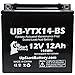 2 Pack - YTX14-BS Battery Replacement (12Ah, 12v, Sealed) Factory Activated, Maintenance Free Battery Compatible with - 2006 Yamaha Apex, 2008 Yamaha Apex, 2011 Yamaha Apex, 2007 Yamaha Apex