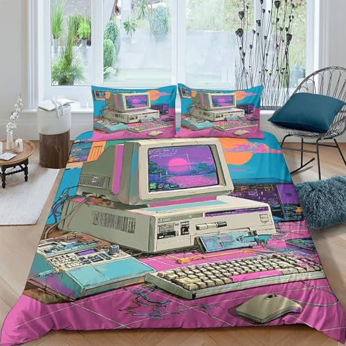 Housse de couette éléphant coloré 3D 260x220 parure lit microfibre ado - 4