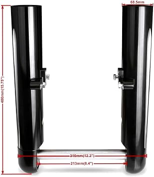 Smooth Hot Fork Legs Fork Lower legs For Harley Touring Bagger street road king electra glide FLT 2014-2024 (A-Deep style - Black)