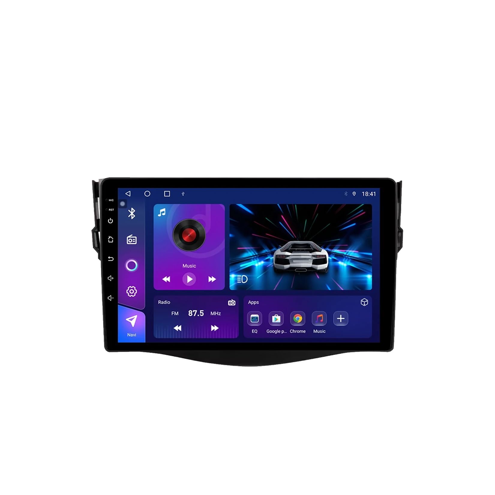 Generico Autoradio Android 15 2 DIN con Schermo Touchscreen da 9 Pollici per Toyota RAV4 2006-2012 con Telecamera Posteriore/CarPlay/Bluetooth/FM/GPS/USB/Wi-Fi 4G/Comandi al Volante/Audio per Auto (E