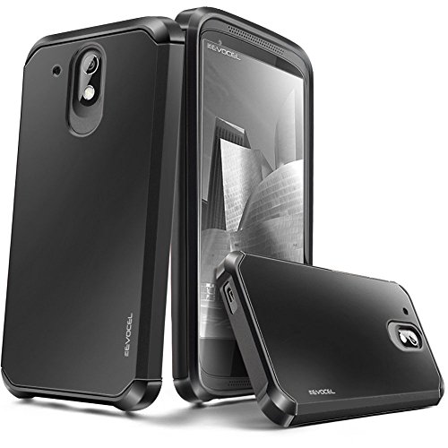 Evocel HTC Desire 526 Case [Dual Layer Series] Hybrid Armor Protector Case for HTC Desire 526 - Evocel Retail Packaging, Black (EVO-HTC526-SA11)