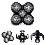 Men 5 Blade Rotary Razor 5D Replacement Head, Alternate Floating Washable Electric Shavers Trimmer Electric Shaving Head…