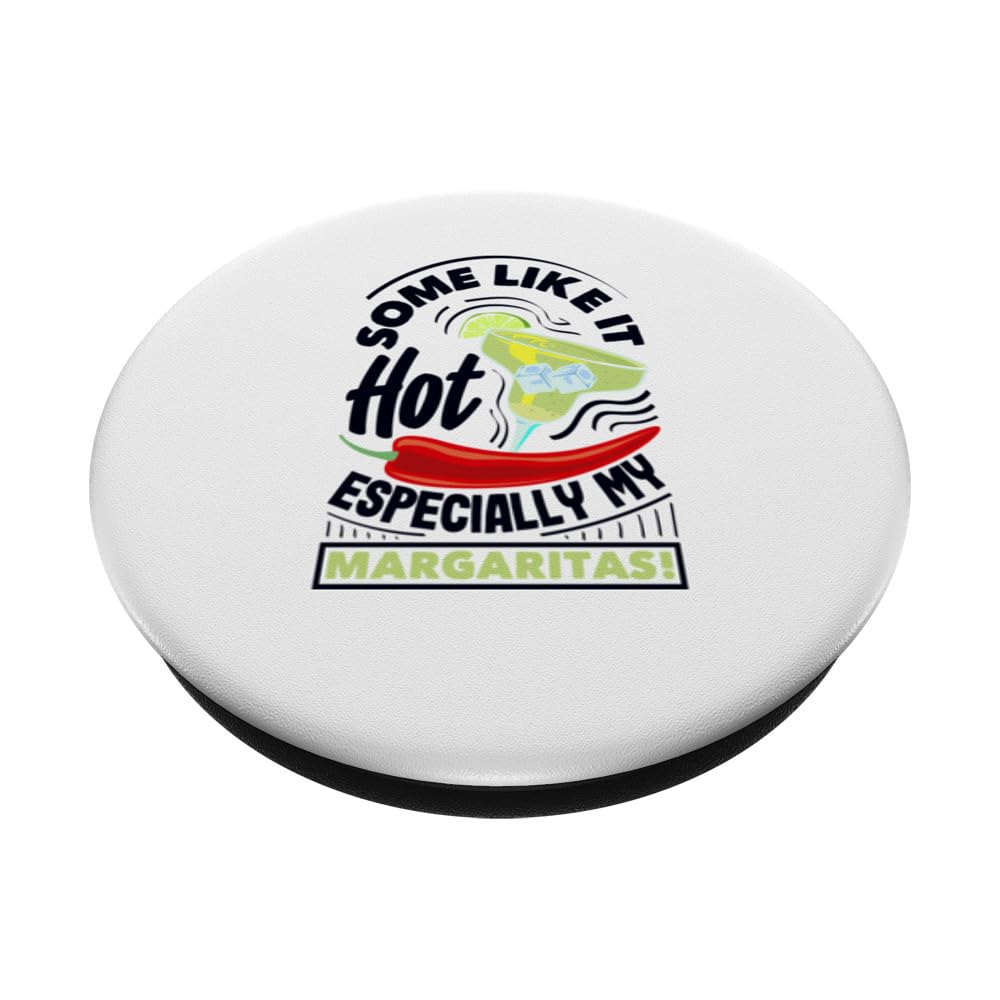 Attenzione Spicy Margarita Cocktail Lover's PopSockets Swappable PopGrip, Black - Image 2