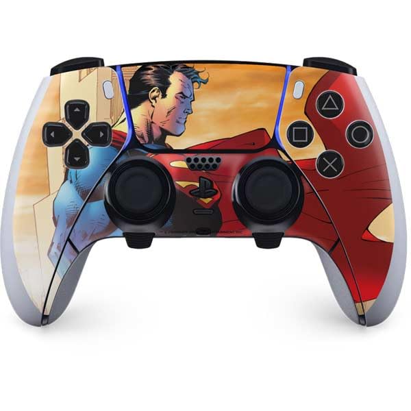Skinit Decal Gaming Skin Compatible with PS5 DualSense Edge Pro Controller - Officially Licensed DC Comics Superman for Tomorrow Cover Art by Jim Lee Design