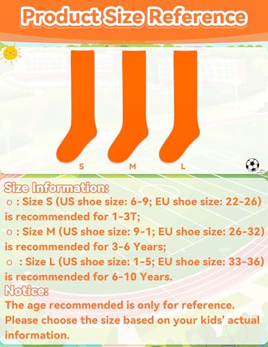 Image of Olreco Kids Soccer Socks Toddler Baseball Socks 3D Heel Youth Softball Sock for Girls Boys Football Accessories Cotton