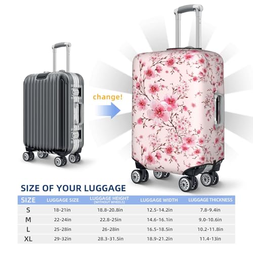 VOSERY Travel Luggage Cover - pink cute berry blossoms Washable Suitcase Covers Protector Fits 18-32 Inch Luggage4