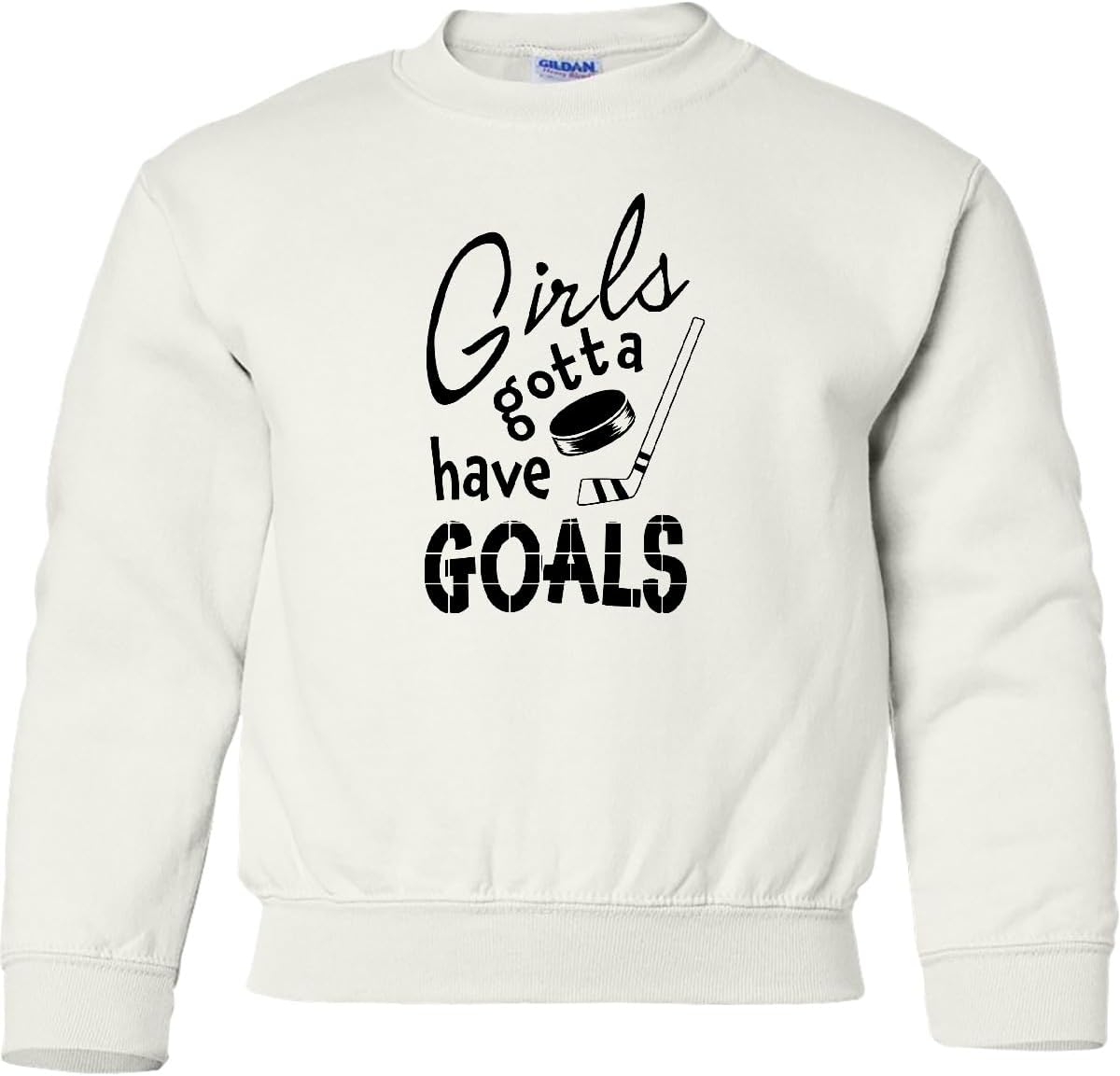 inktastic Girls Gotta Have Goals- Hockey Player Youth Sweatshirt