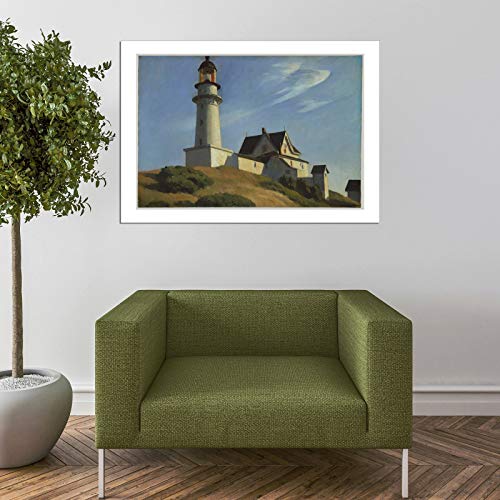 Affiche encadrée Lighthouse at Two Lights de Hopper : une invitation à la sérénité - 7