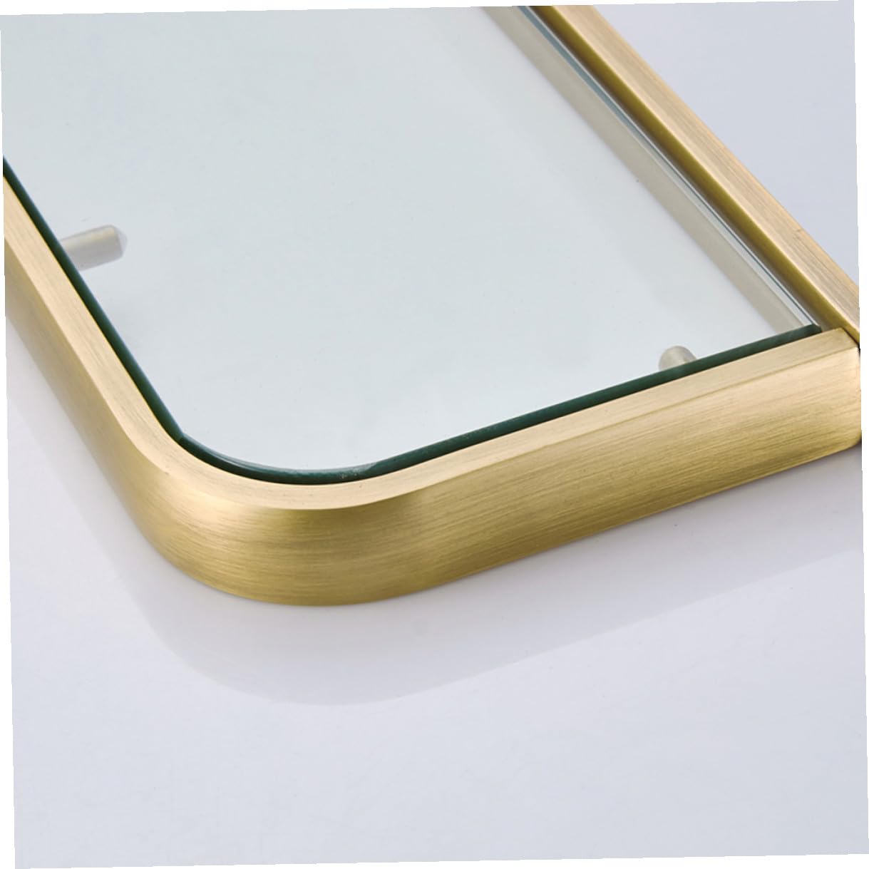 Glas wandregal Badezimmer Minimalistisches Design Messingrahmen Rostfrei Aufbewahrung Ablage für Kosmetik und Badaccessoires