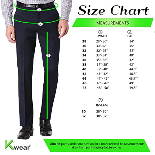 Men's Premium Slim Fit Dress Pants Slacks2