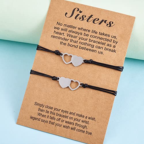 Image of Ornaland 2 /3 /4 /5 Pcs Friendship Bracelet Best Friend Bracelets Bff Matching Heart Bracelet Braided Bracelet Best Friend Friendship Gifts for Women Friends Girls Teen