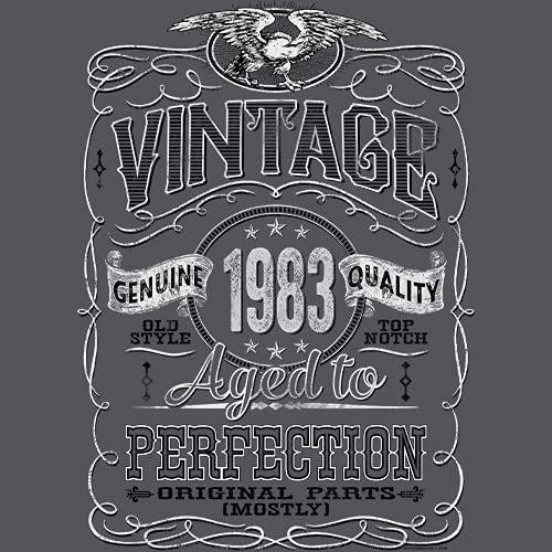 40Th Birthday Gift Shirt For Men - Vintage 1983 Aged To Perfection - Charcoal-002-Xl #TOP4