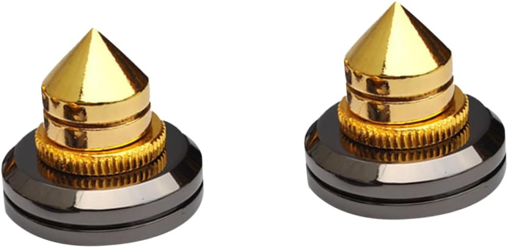 4Pcs Pure Copper Loudspeaker Spikes Stand Feet Pad for Turntable DIY Speaker Isolation Shockproof Design for Enhanced Sound Quality Classic Appearance