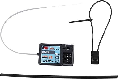 Miniatura 6 de Flysky FS-A3 Receptor impermeable AFHDS2A 2.4G 3CH para Flysky GT2E GT2G Transmisor RC Car Boat (2 piezas FS-A3 impermeable)