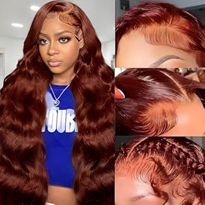 28 Inch Reddish Brown Lace Front Wi...