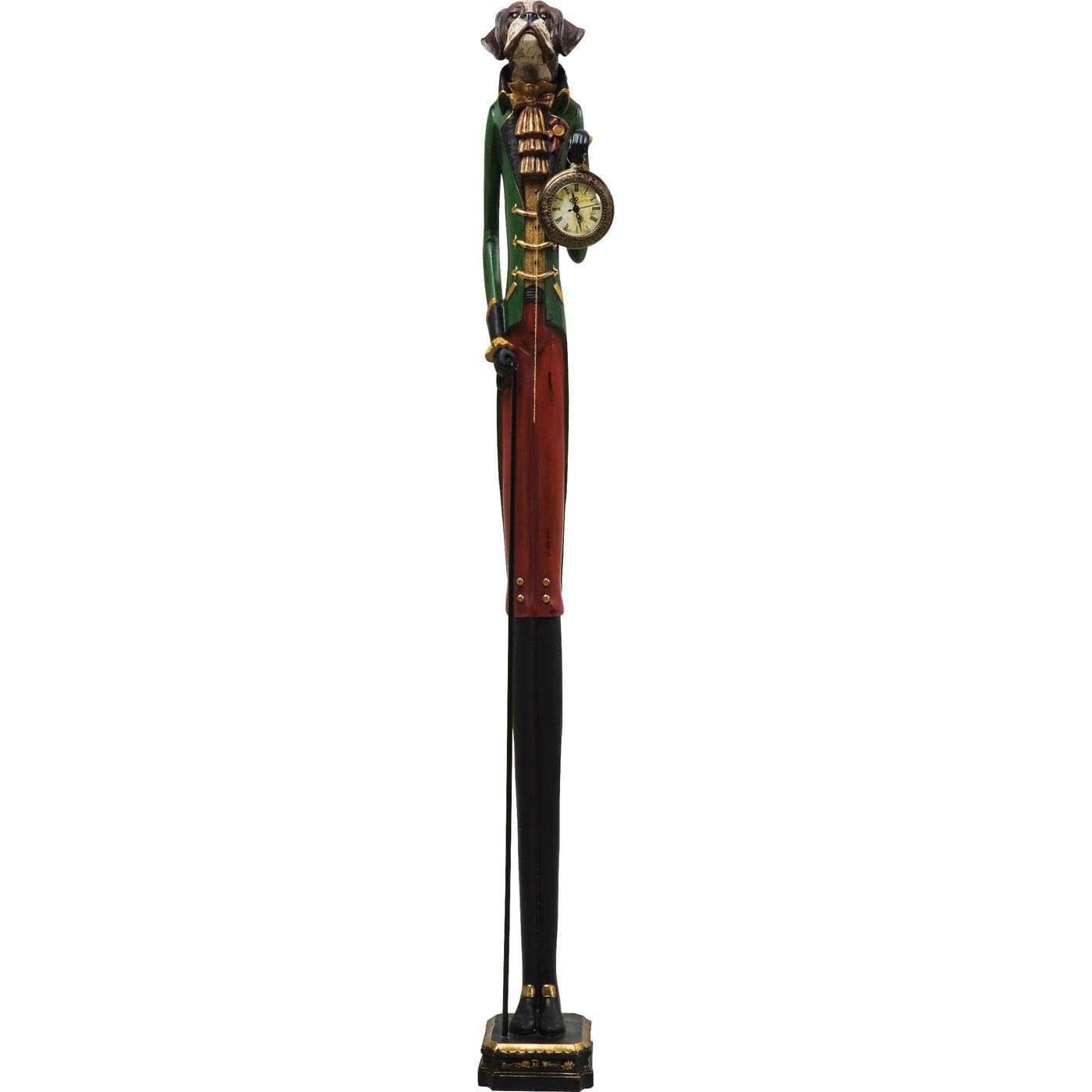 Kare Design Standuhr Gentleman Dog 138cm, Dekoobjekt Hund, Dekouhr Hund, (H/B/T) 138x21,2x24,2cm