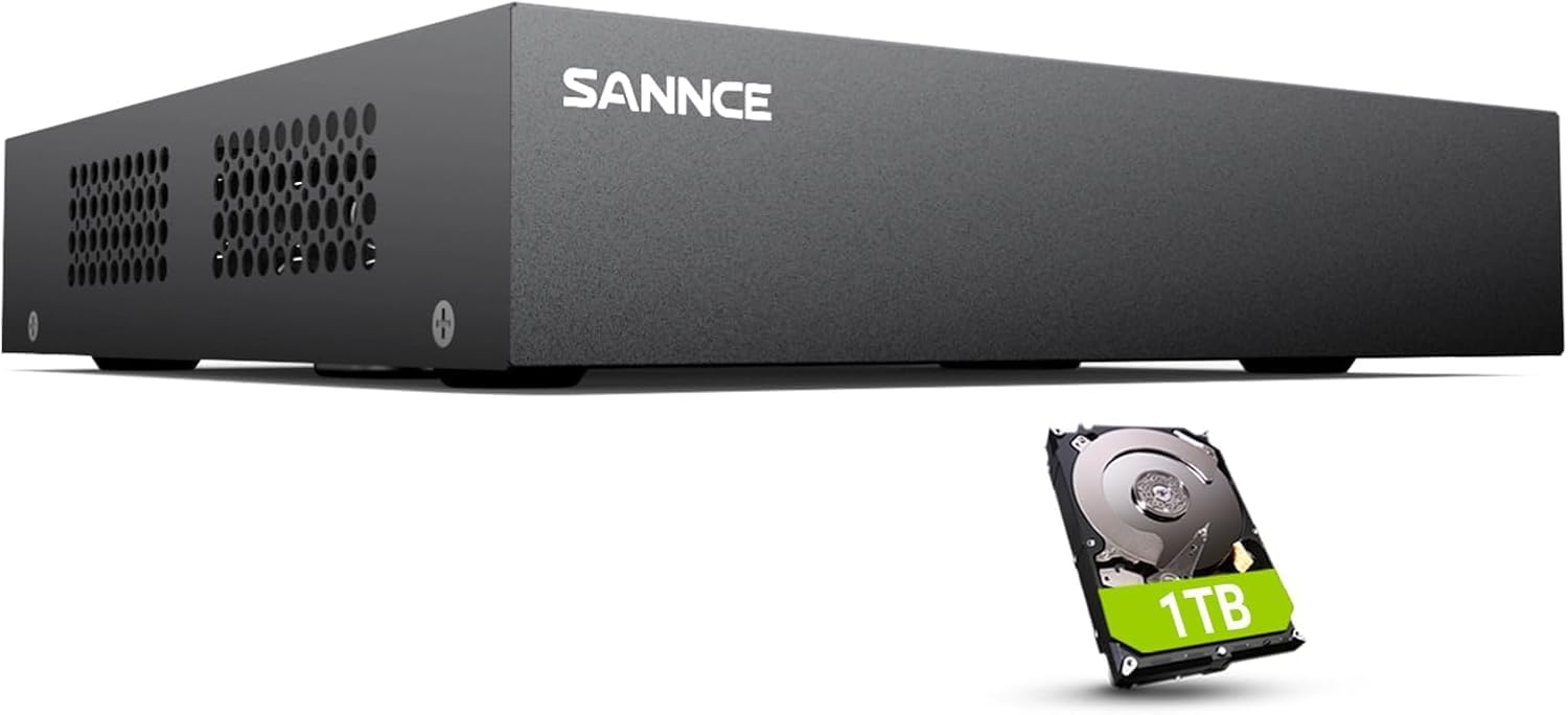 SANNCE 8-Channel 1080P Wired Home Surveillance Security Camera System