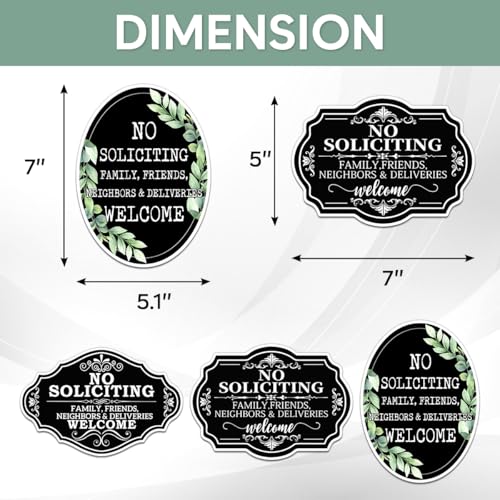 Image of Pack 9 Pcs Funny No Soliciting Sticker for House Doorbells Front Door Warning Security Signs Window Outdoor Indoor Bumper Stickers Vinyl Decals Removable Decal Home Accessories