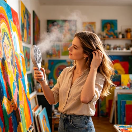 Cepillo en aerosol para el cabello peine antiestático y de vapor para salón 3