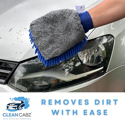 CleanCabz®: Premium 2x Professional Car Wash Mitt - Microfibre Wash Mitt & Microfiber Detailing Glove 2 in 1 Car Cleaning Glove - Image 8