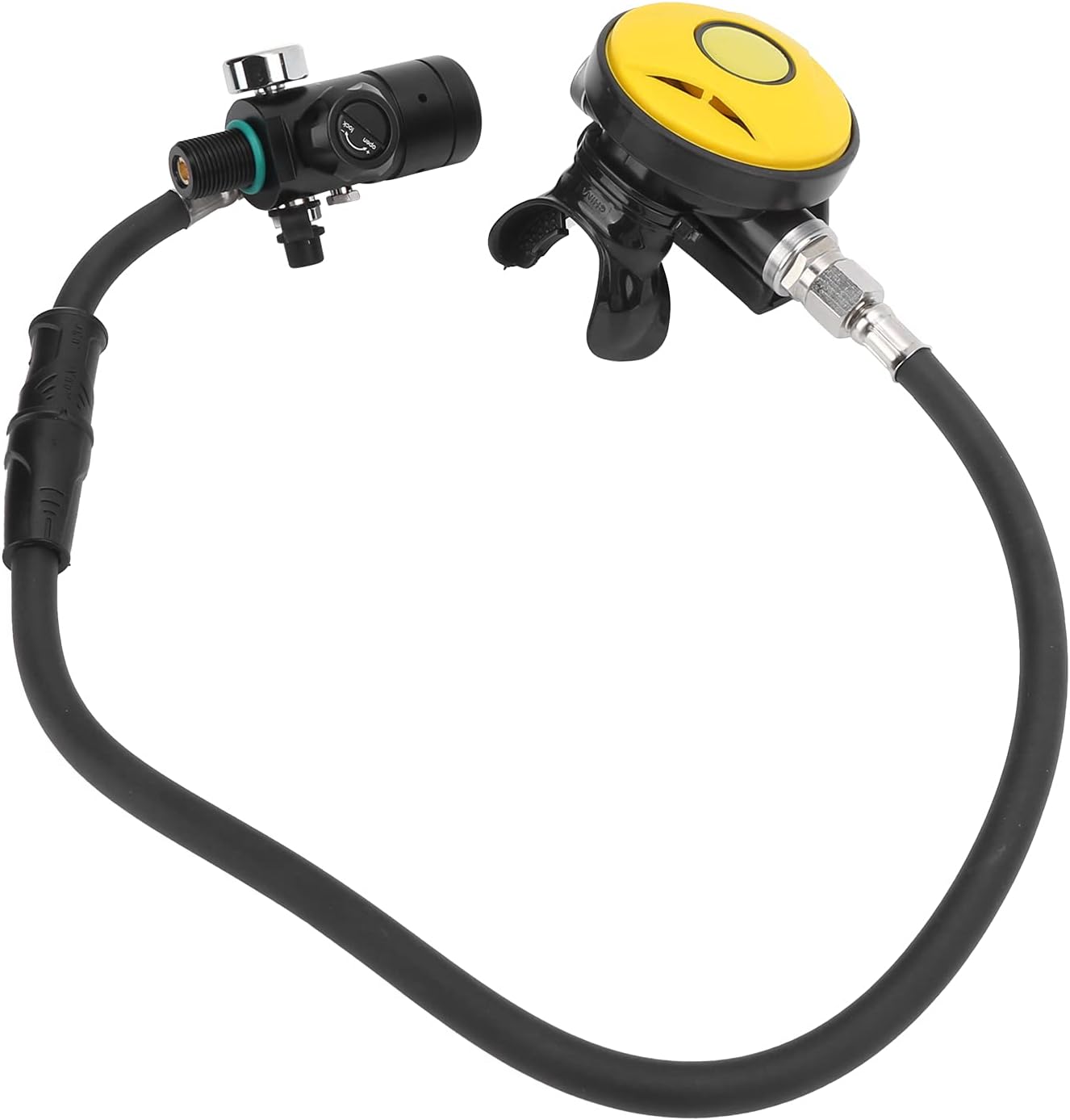 plplaaoo DIDEEP Scuba Diving Equipment Set with First Stage Relief Valve Second Stage X4000 Pro Breather for Underwater Diving Made of Aviation Aluminum Alloy Rubber Food Grade Silicon Gel