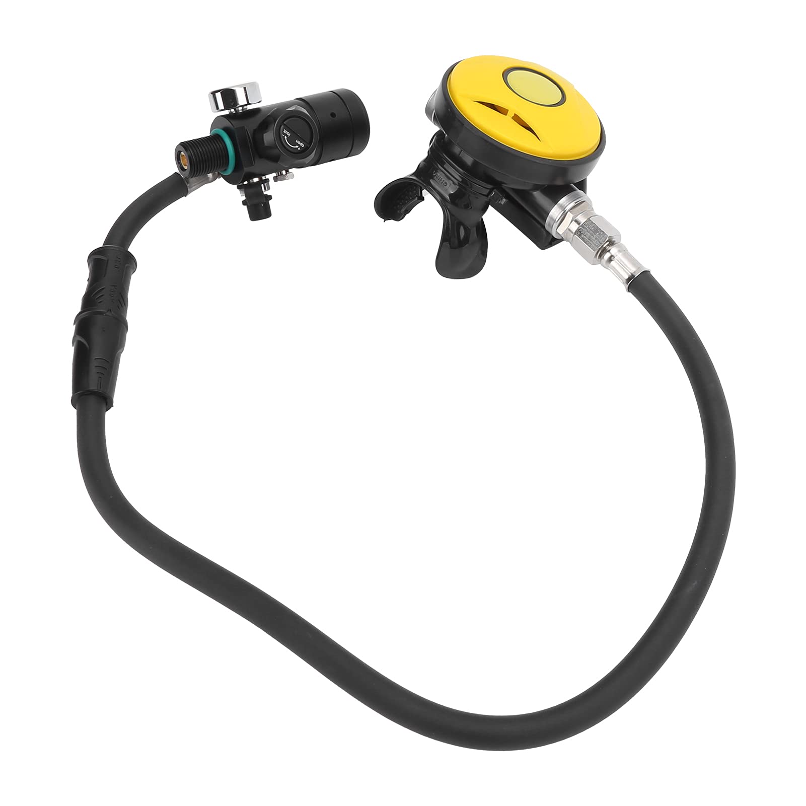 DIDEEP Set di Attrezzatura Subacquea con Valvola di Sicurezza Fi Stage, Secondo Stadio X4000 Pro Breather, Tubo da Immersione da 1 Litro Incluso