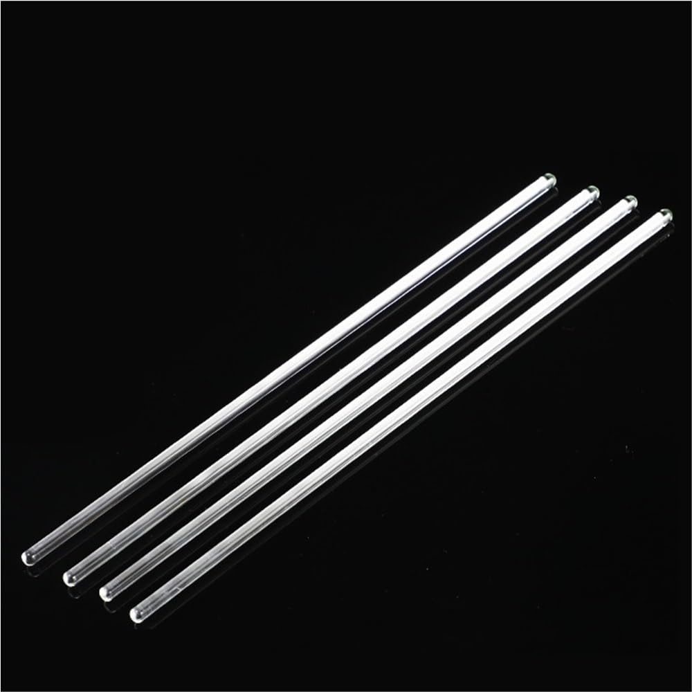 Mescolare l'asta del Muddler 10 pezzi di bacchette agitazione for strumenti miscelazione con entrambe le estremità rotonde, in vetro borosilicato da 6x250 mm for laboratorio
