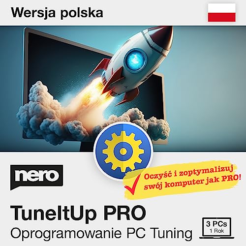 Nero TuneItUp PRO | Tuning PC | Przyspieszenie komputera | Szybsze uruchamianie Windows | Szybsze surfowanie | Optymalizacja systemu operacyjnego | Roczna licencja | 3 komputery | Windows 11 / 10 / 8.1 / 8 / 7