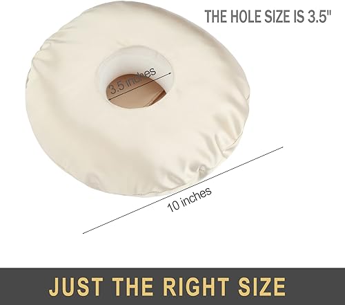 Miniatura 5 de Funda de almohada de seda suave con agujero para piercing de oreja, funda de almohada de seda para cabello y piel, duermen de lado, dolor de oído,