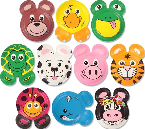 Hefty Zoo Pals Kids Paper Plates, Party Edition...