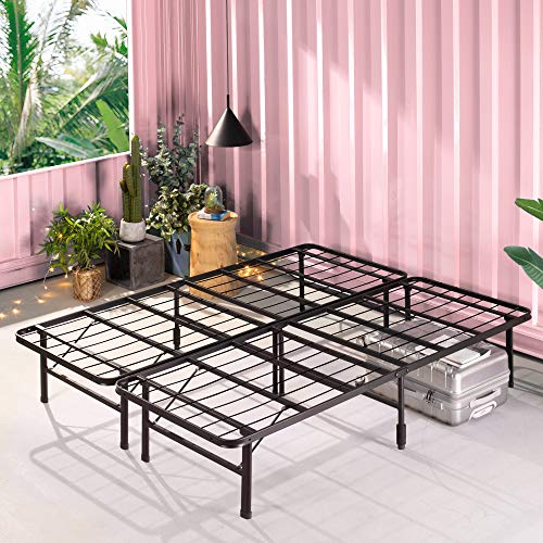 ZinusSmartBase Tool-Free Assembly Mattress Foundation / 14 Inch Metal Platform Bed Frame / No Box Spring Needed / Sturdy Steel Frame / Underbed Storage, Full,Black