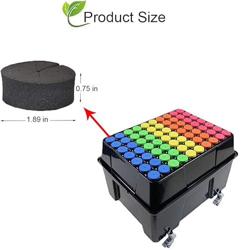 Miniatura 2 de SUCOHANS Paquete de 50 collares de clonación de espuma de alta calidad, collares clonadores, mejores que el neopreno para germinación de plantas