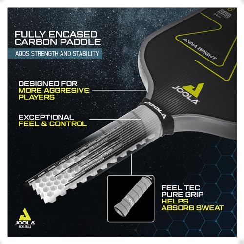 JOOLA Anna Bright Pickleball Paddle - Carbon Fiber, Charged Surface, USAPA Approved, 14mm - image 9