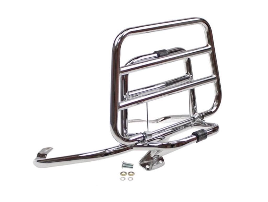 Klappbarer Chrom-Gepäckträger für Vespa Primavera & Sprint 50/125 – Topcase-Halterung