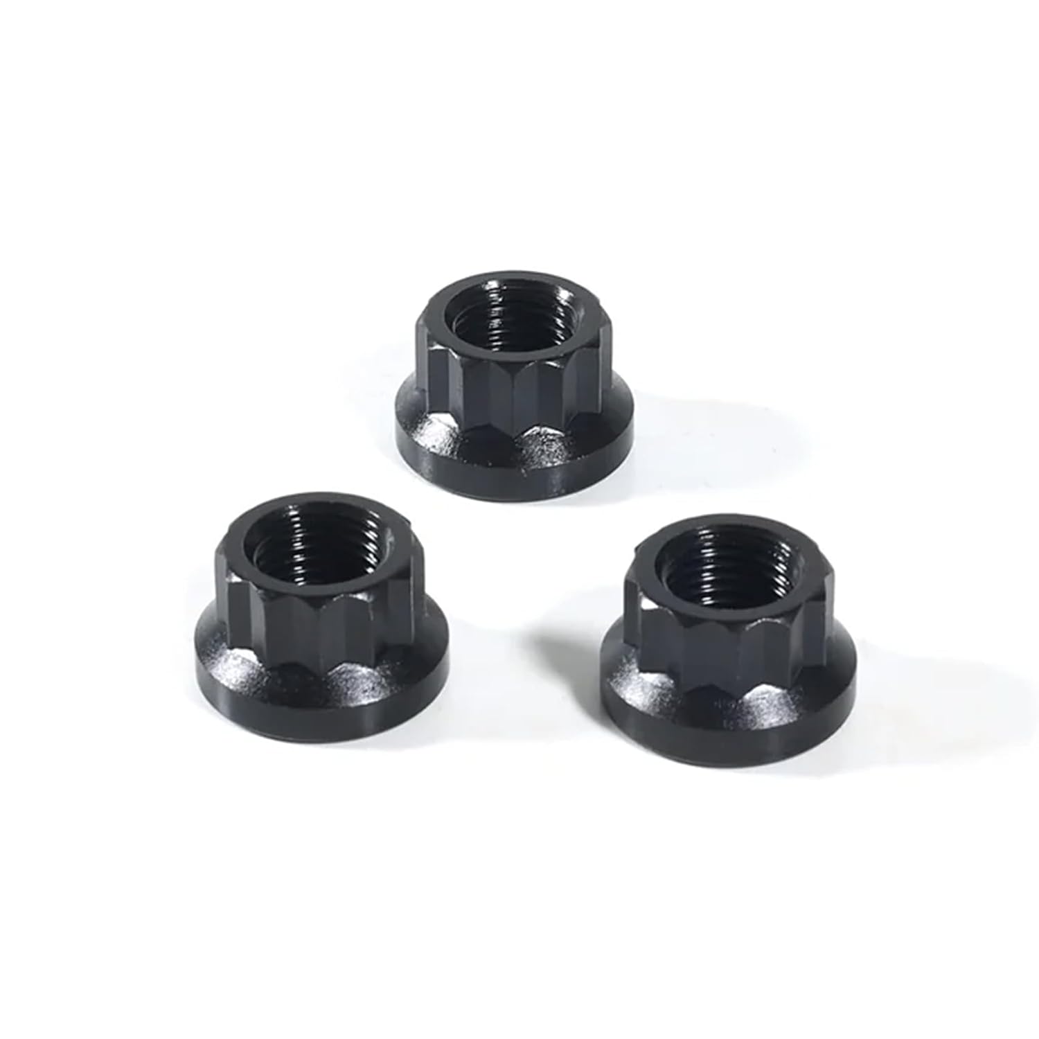 12 Point Nut 7/16″-20 UNF with 0.6″ Flange Socket Size 1/2″ Set of 3 | Xotic Performance™ N1401