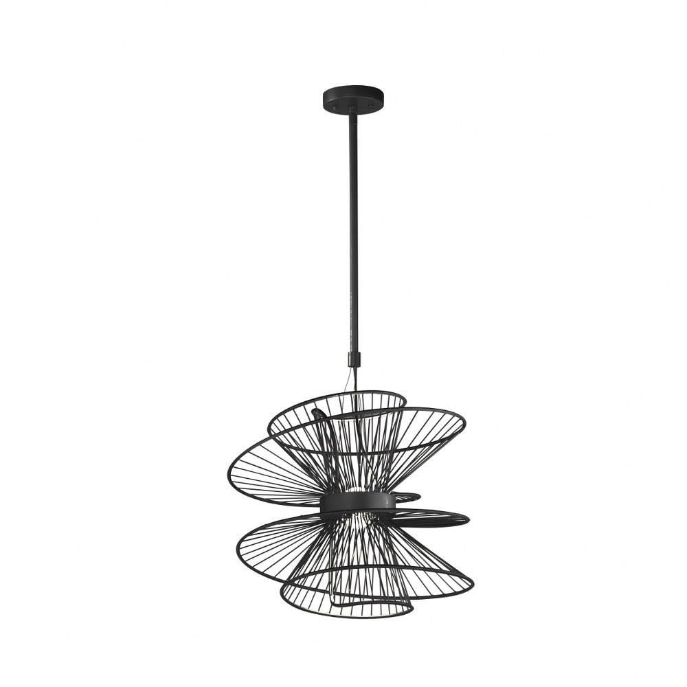 Zeta 22 Inch LED Pendant Light - Black Finish