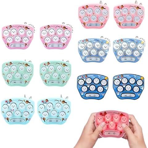 DJMUMU Mini Whack-A-Mole Game Keychains, 12 PCS, Guess Where I Am, For Kids' Video Game Party Favors, Backpacks, Birthdays, School Events Cover