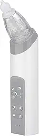JJone Aspirador nasal para bebê com 3 pontas de silicone e potências de sucção, lanterna embutida e música