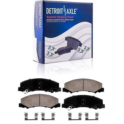 Image of Detroit Axle - Brake Kit for 2011-2013 Chevrolet Impala, 2014-2016 Impala Limited Drilled & Slotted Brake Rotors and Ceramic Brakes Pads 2012 2015 Front and Rear Replacement