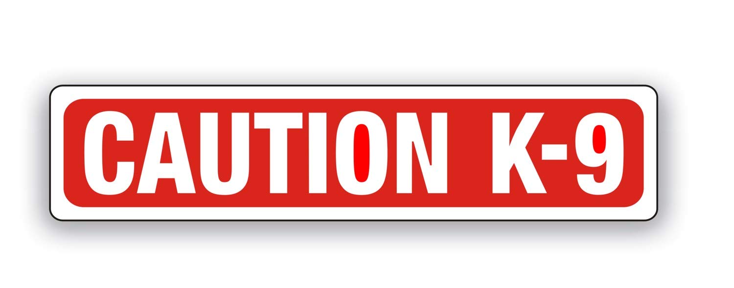 1X Magnet Magnetic Sign CAUTION K-9 For Car Or Truck With Pets Show Canine Or Guard Dogs 3 x 14 inch Block Sold Each, Be Sure Surface is Steel